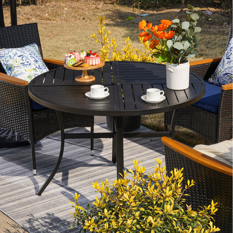 Lark Manor Alyah 4 Person Round Outdoor Dining Set & Reviews